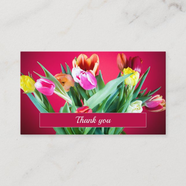 Floral decorations business thank you card (Front)
