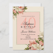 Floral Decorations Feminine Surprise Birthday