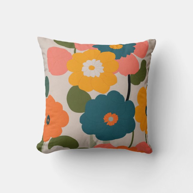 Floral Decorative Accent Pillow (Front)