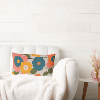 Floral decorative accent pillows in modern minimal