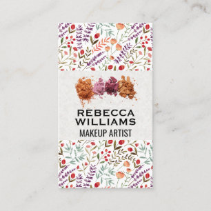 Floral Decorative Pattern   Make up Foundation Business Card