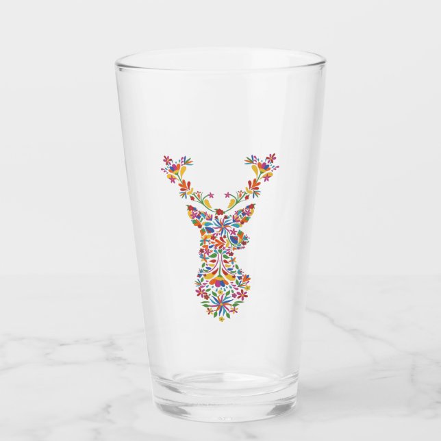 floral deer - lovely design glass (Front)