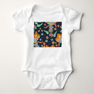 Floral Delight: Watercolor Flower Texture Baby Bodysuit