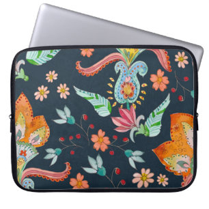 Floral Delight: Watercolor Flower Texture Laptop Sleeve