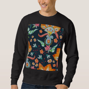 Floral Delight: Watercolor Flower Texture Sweatshirt
