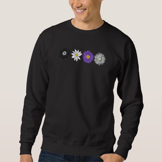 Floral Demisexual Pride LGBTQ Flowers Boho Demi Fl Sweatshirt (Front)