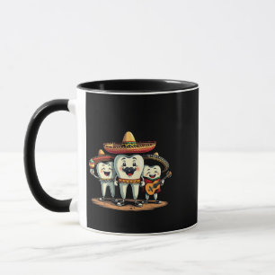 Floral Dental Tooth Funny Cinco De Mayo Mug