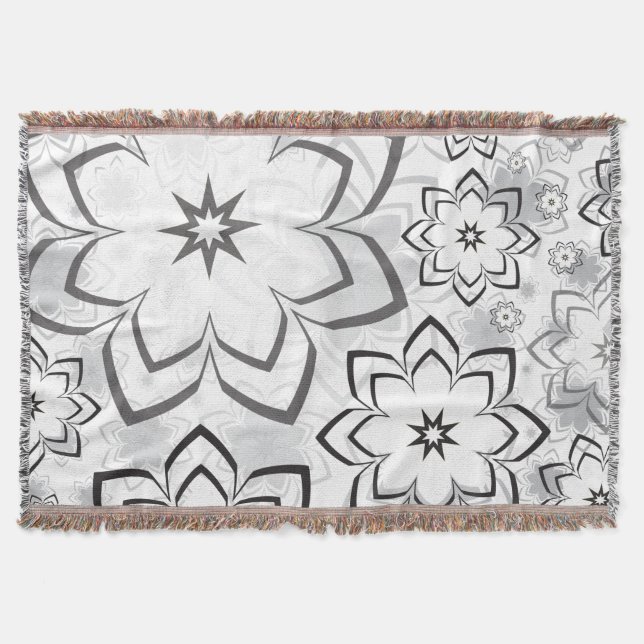Floral Design 11 Throw Blanket (Front)