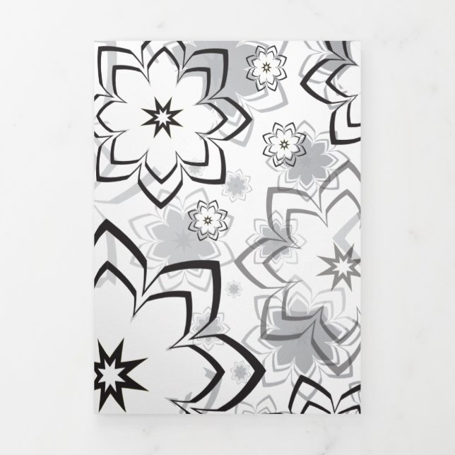 Floral Design 11 Tri-Fold Holiday Card (Cover)