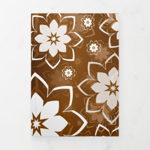 Floral Design 13 Tri-Fold Holiday Card