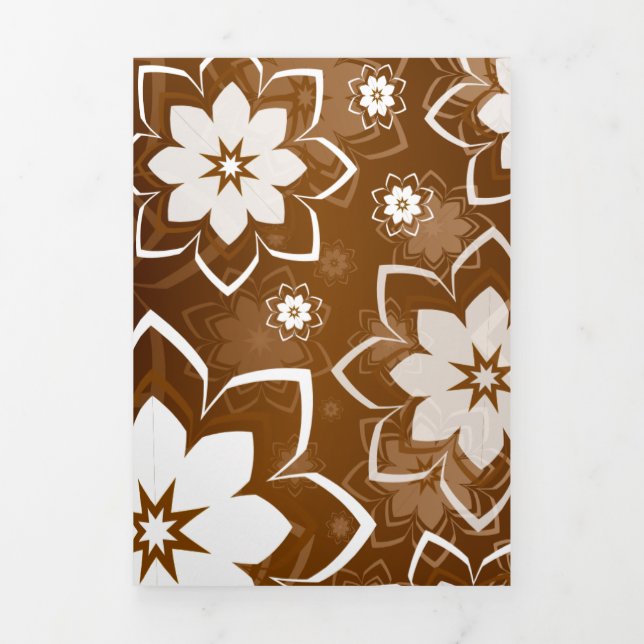 Floral Design 13 Tri-Fold Holiday Card (Cover)