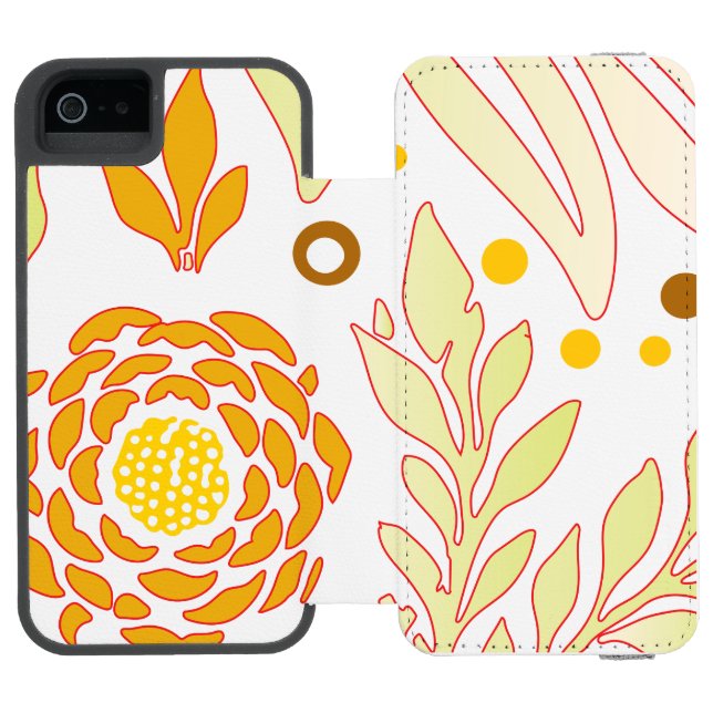 Floral Design 19 Incipio iPhone Wallet Case (Folio Open)