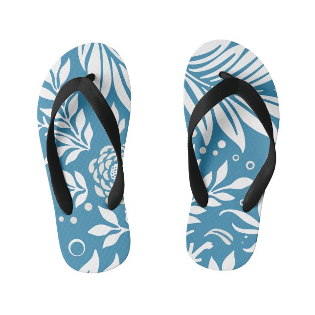Floral Design 20 Kid's Thongs (Footbed)