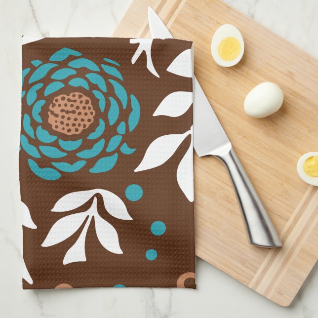 Floral Design 23 Tea Towel (Quarter Fold)