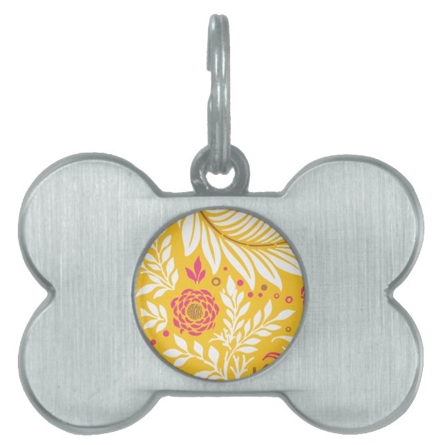 Floral Design 24 Pet ID Tag (Front)