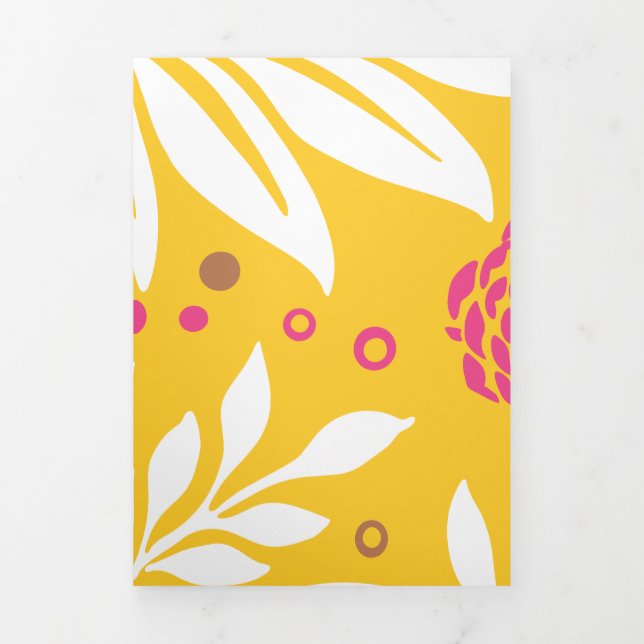 Floral Design 24 Tri-Fold Holiday Card (Cover)