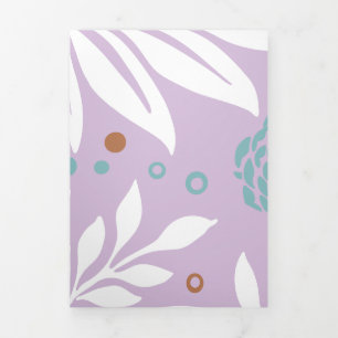 Floral Design 26 Tri-Fold Holiday Card