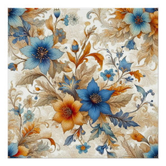 Floral Design 2 - AI - Artwork Poster