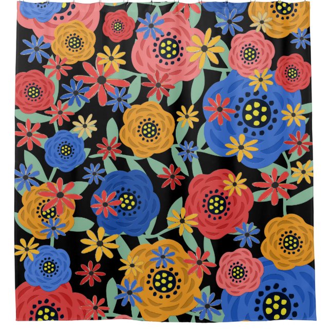 Floral Design 3618 Shower Curtain (Front)