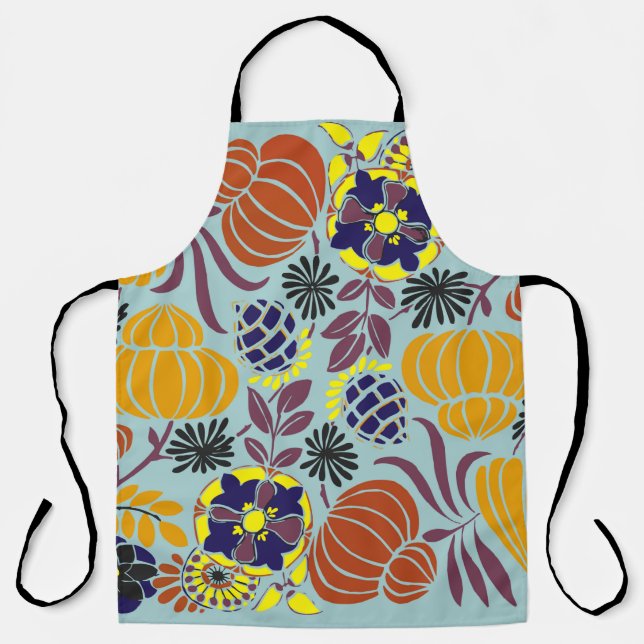 floral design background apron (Front)
