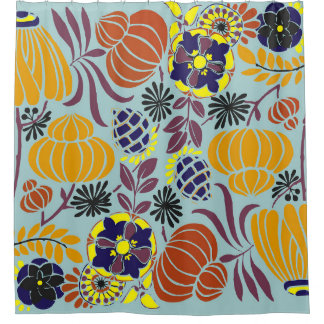 floral design background shower curtain
