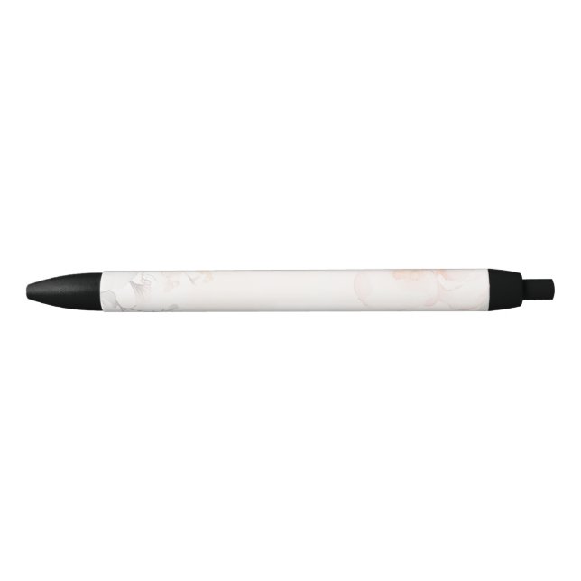 Floral Design Black Ink Pen (Front)