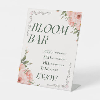 Floral Design Bloom Bar Pedestal Sign