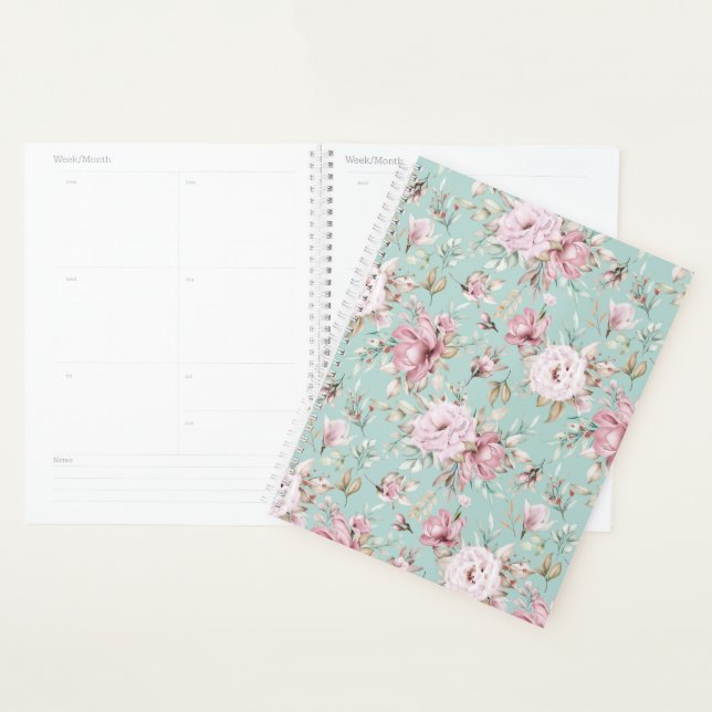Floral Design Blue  Planner (Display)