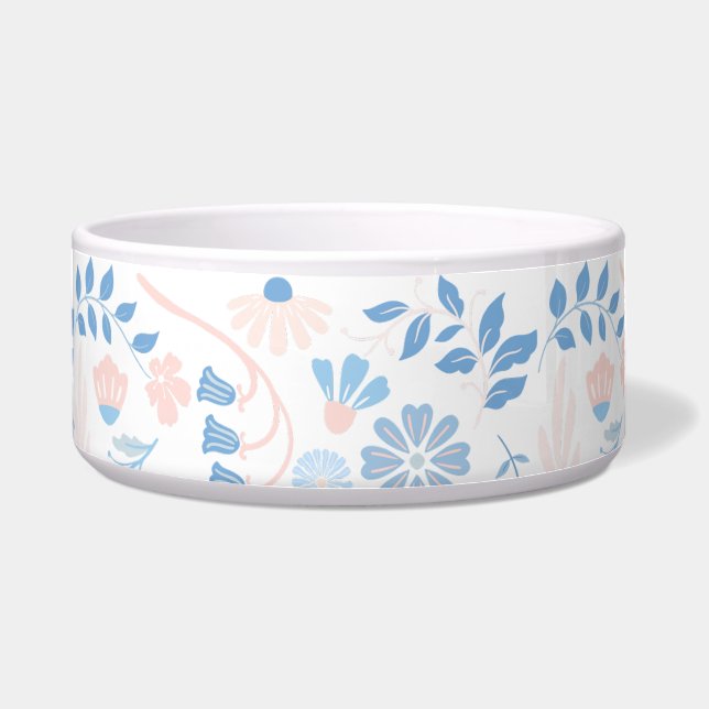 Floral design boho block print blue pink girly (Front)
