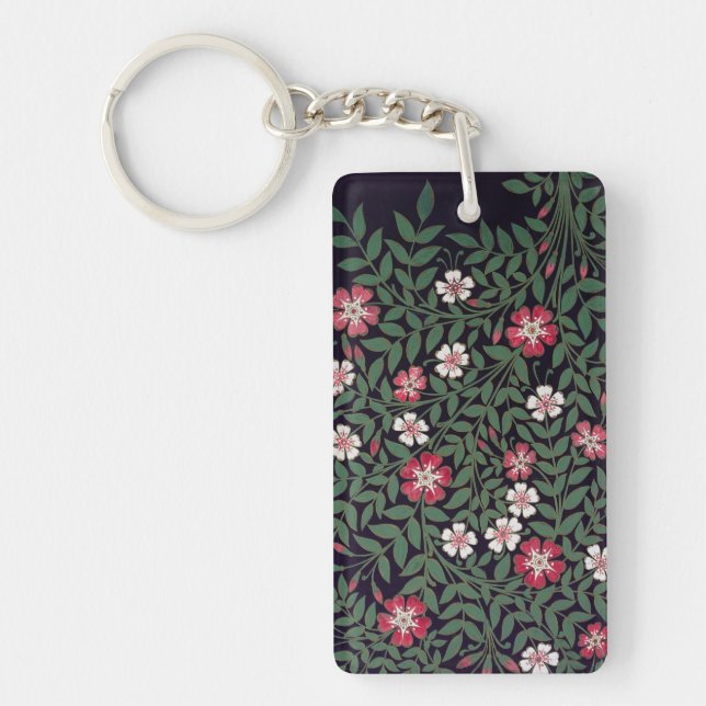 Floral Design by J. Owen, 1863 Key Ring (Front)