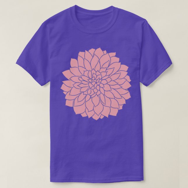 Floral Design Dahlia Flower  T-Shirt (Design Front)
