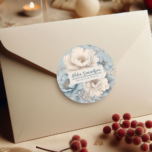 Floral Design Event Planner Promotional Business Classic Round Sticker