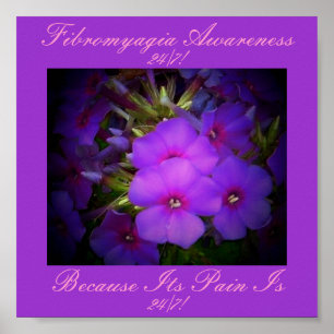 Floral Design-Fibromyalgia Awareness Poster
