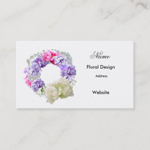 Floral Design Flower Wreath Business Card