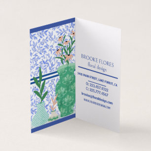 Floral Design Folded Business Card