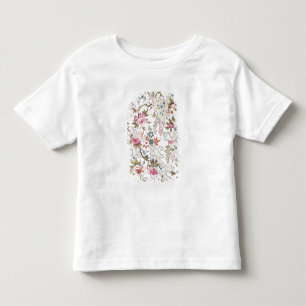 Floral design for silk material with stylised flow toddler T-Shirt