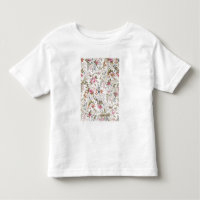 Floral design for silk material with stylised flow