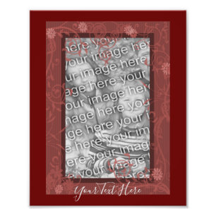 Floral Design Frame Template  Photo Print