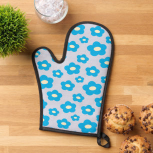 Floral Design Heat-Resistant-Floral  Oven Mitt