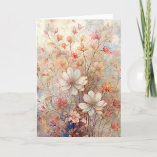 Floral design illustration card