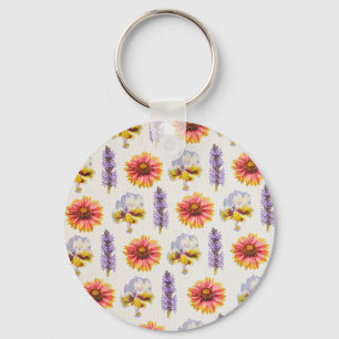 Floral Design Key Ring