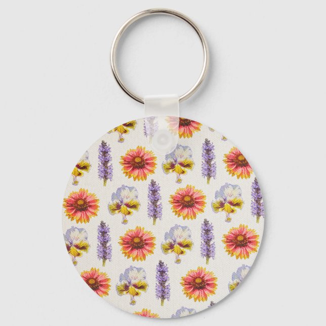 Floral Design Key Ring (Front)