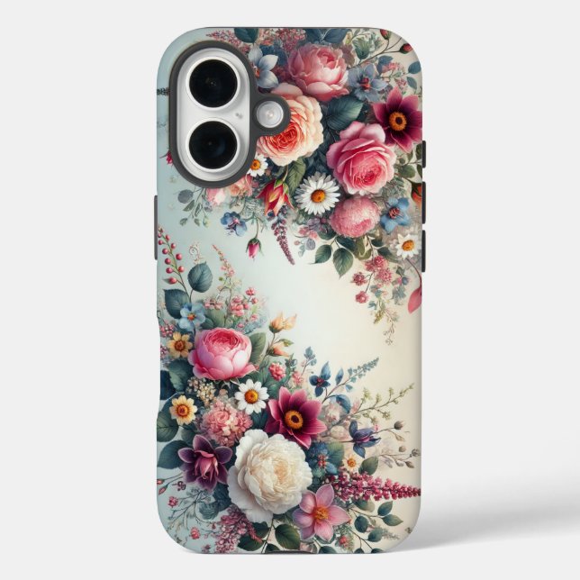 Floral Design Max Tough Smart Phone Case (Back)