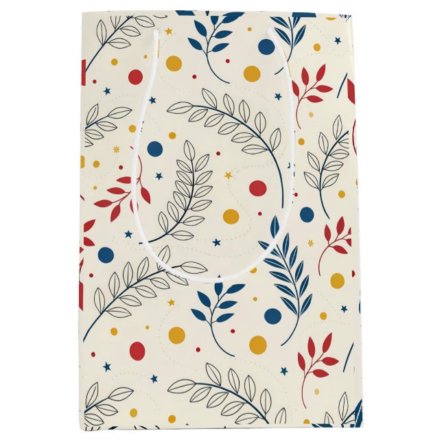 Floral design medium gift bag (Front)