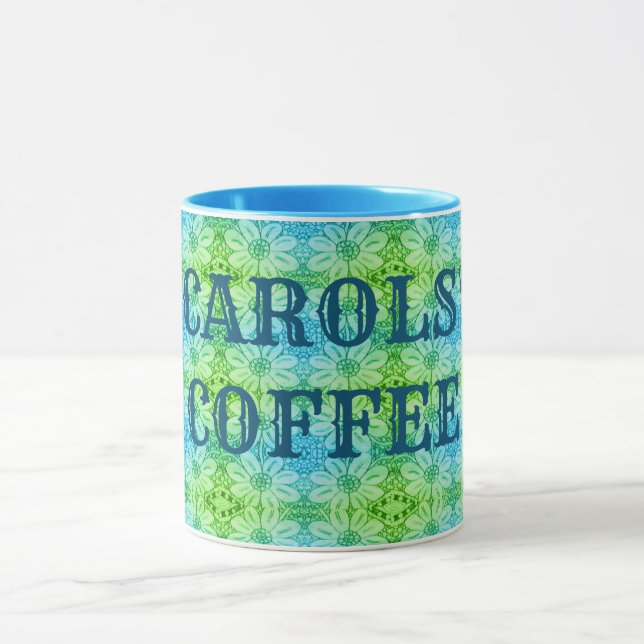 Floral design - Names-Carol  Mug (Center)