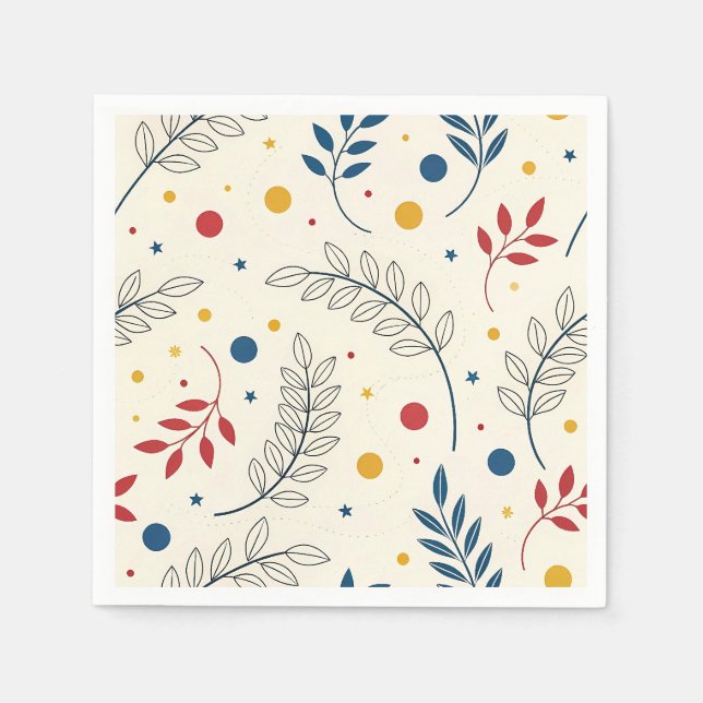 Floral design napkin (Front)