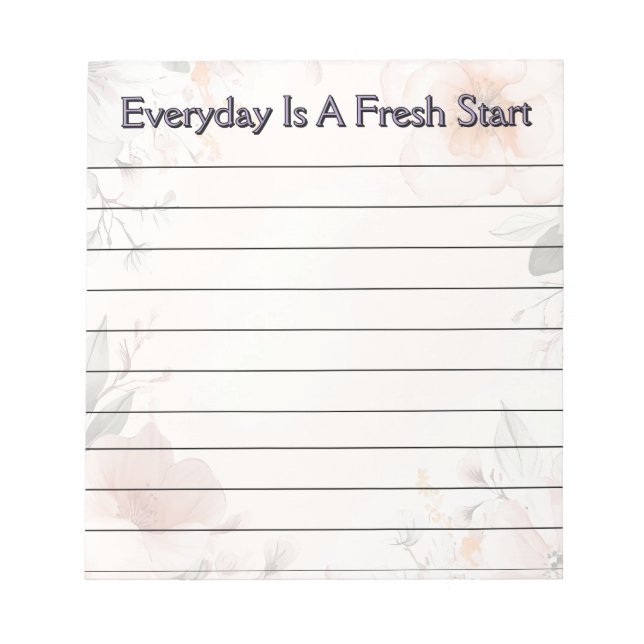 Floral Design  Notepad (Front)