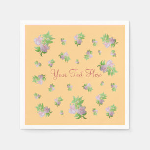 floral design of bunches of pretty pink flowers napkin