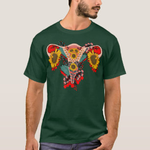 Floral Design Of The Uterus With Sunflower Flowers T-Shirt