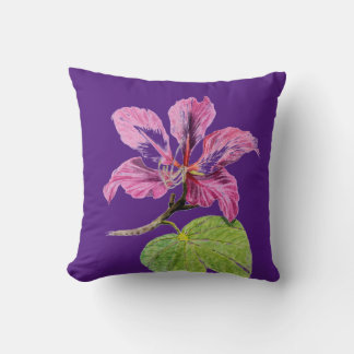 Floral design on throw cushion